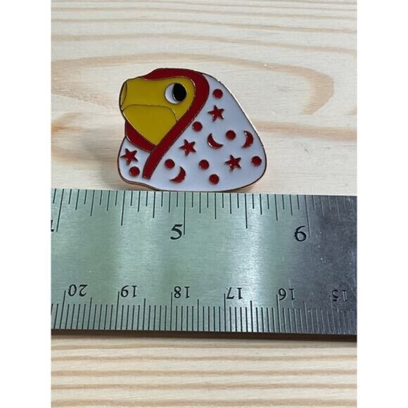 Frog in a Blanket Moon Starts White Red Yellow Enamel Animal Pin - Picture 2 of 3